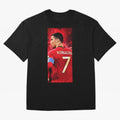 Cristiano Ronaldo Oversized T-Shirt Represent Match Day Hype around FIFA World Cup 2026 Group Stage, Mbappe, Brazil, Portugal and Argentina, Goal Celebration Energy, Supporter Heritage, Football Icons and Worldwide Tournament Joy; Great for