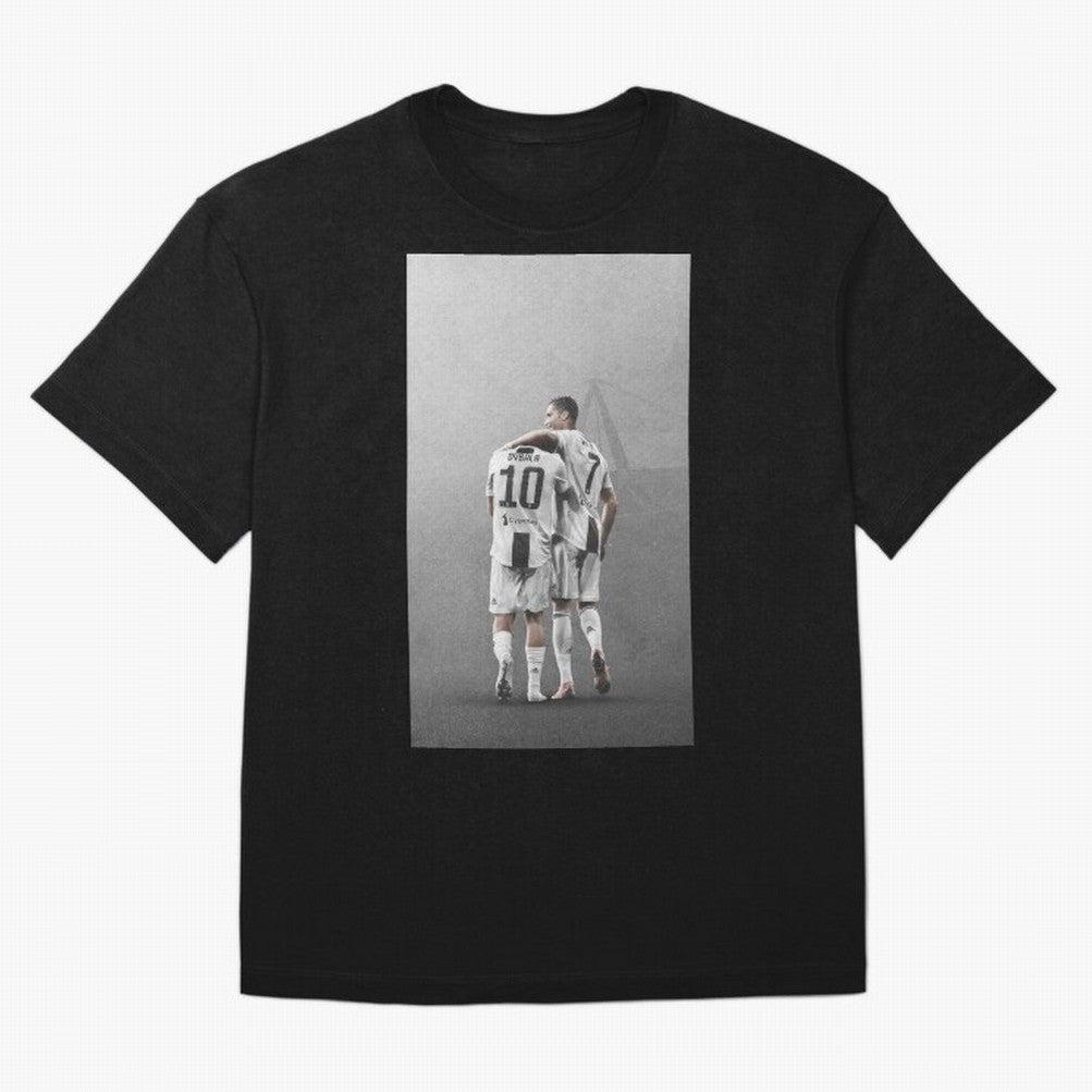 ronaldo with paulo dybala Oversized T-Shirt Capture the FIFA World Cup 2026 Journey through Messi and Cristiano Ronaldo Highlights, Argentina Pride, Champion Mindset, Group Stage Buzz, Knockout Tension and Passionate Fan Culture; Perfect for