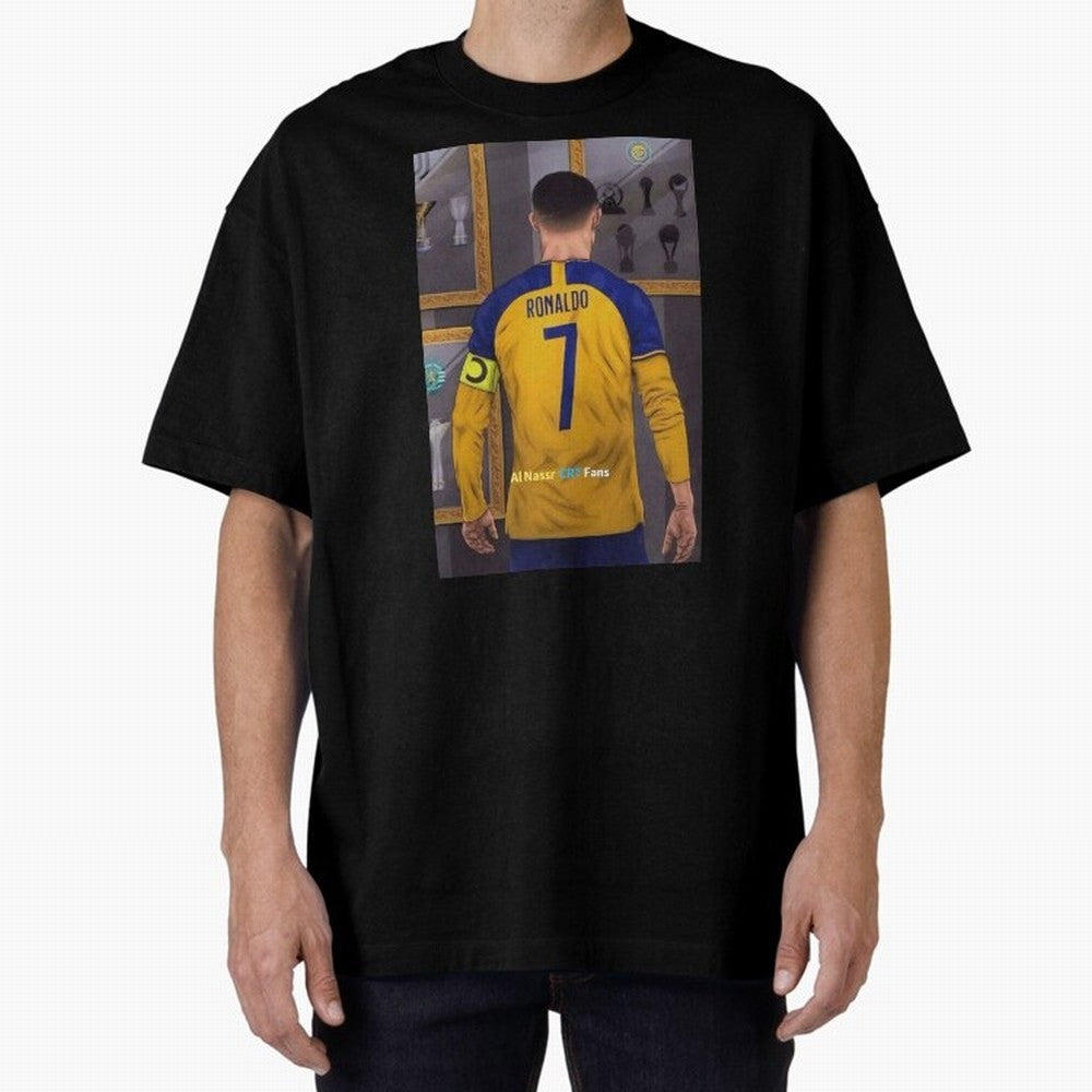 Al Nassr -Cristiano Ronaldo CR7 2023 Oversized T-Shirt Celebrate Global Passion for FIFA World Cup 2026 USA Canada Mexico Centered on Messi and Cristiano Ronaldo, Brazil Energy, Classic Soccer Heritage, Championship Pressure, Fan Loyalty and