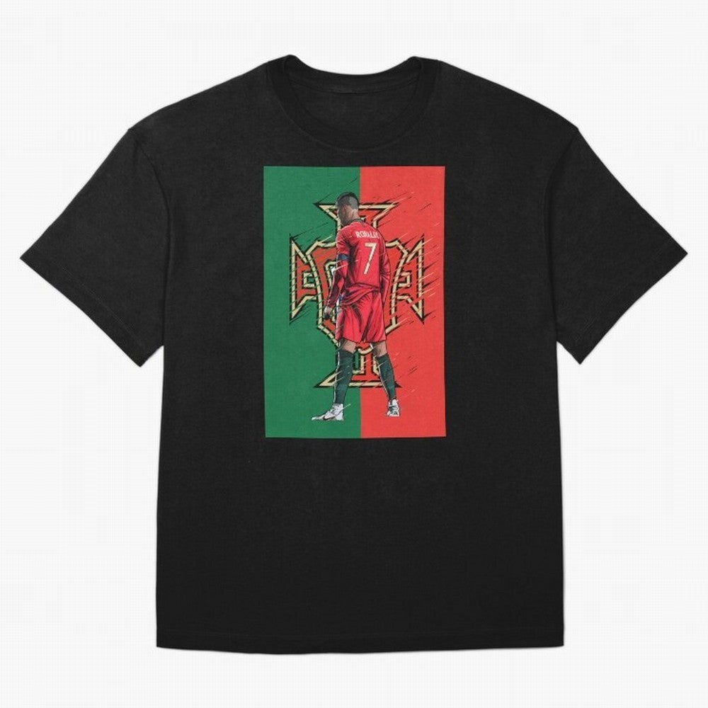 CR7 Portugal Oversized T-Shirt Join the Countdown to FIFA World Cup 2026 USA Canada Mexico for Fans of Neymar, Haaland and Cristiano Ronaldo and Argentina, France and Brazil, Bringing Retro Football Energy, Iconic Rivalries, Trophy Chase Drama and