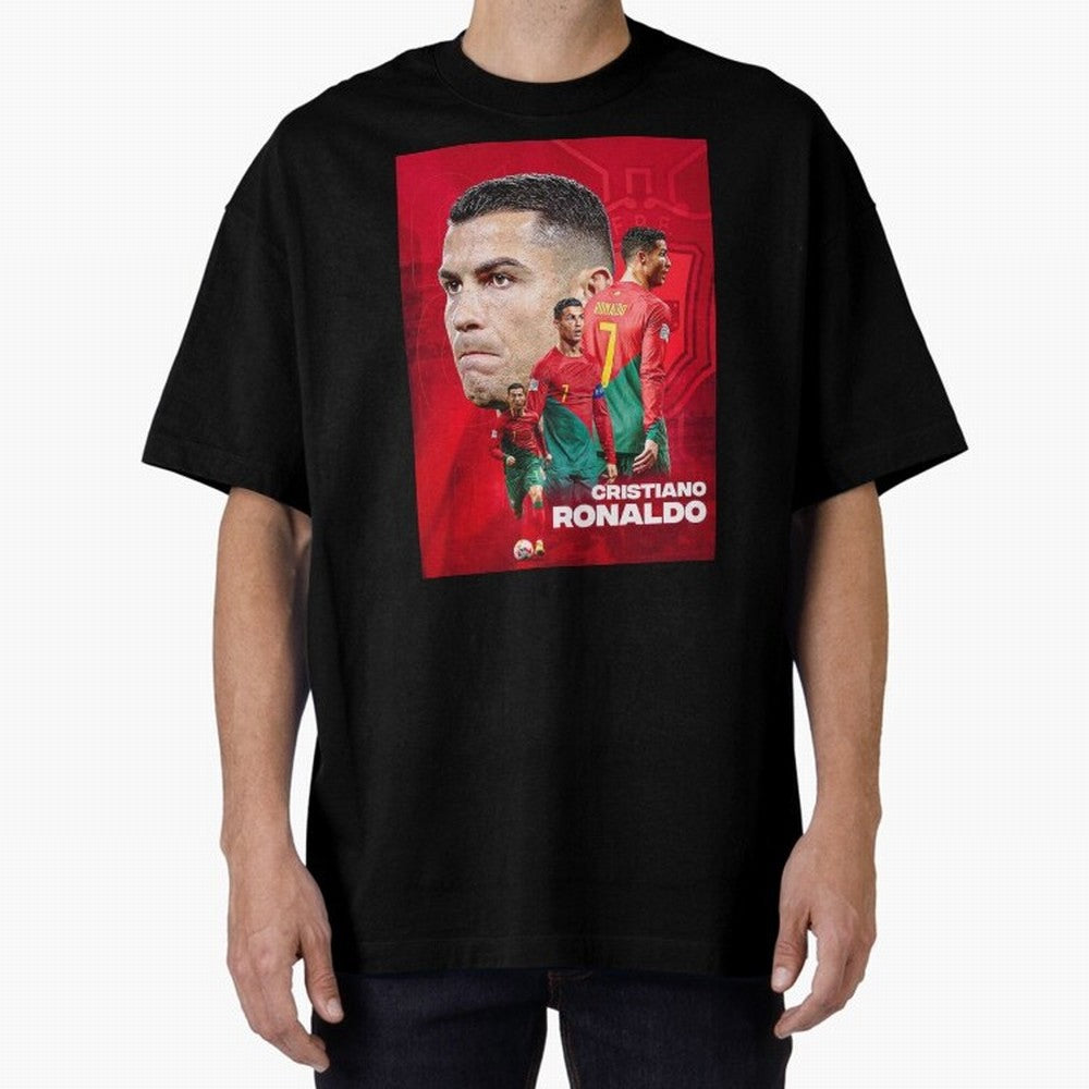 CRISTIANO RONALDO WORLD CUP 2022 Oversized T-Shirt Live the Energy of FIFA World Cup 2026 Spirit, Capturing Argentina, France and Brazil, Neymar, Retro Football Energy, Iconic Rivalries, Trophy Chase Drama and Stadium Atmosphere; Perfect for People