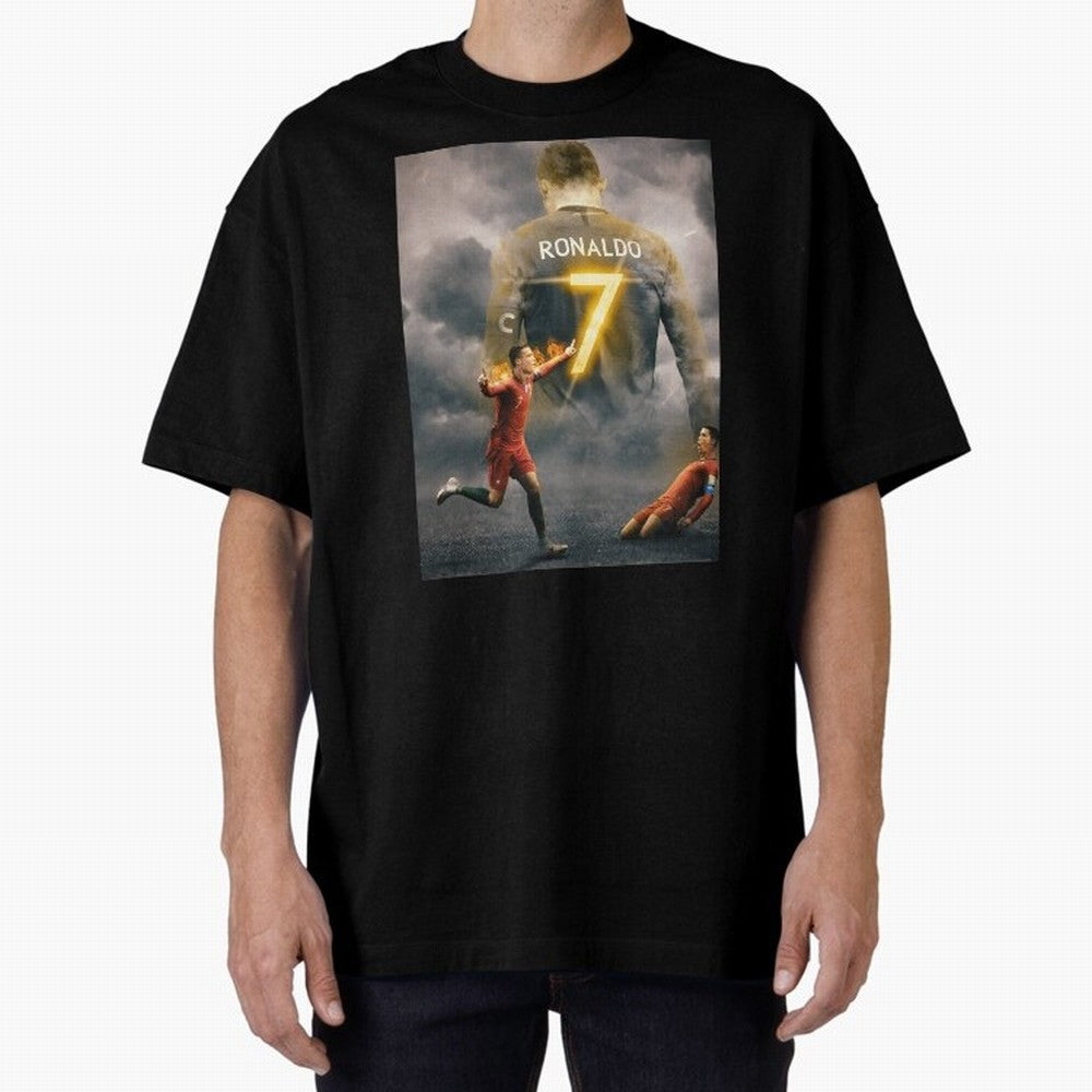 Art CR7 Wallpaper Oversized T-Shirt Bring World Football Passion into Global Football Passion for FIFA World Cup 2026 USA Canada Mexico, Capturing CR7, Portugal, Stadium Memories, Football Loyalty, International Chants and Championship Tradition;
