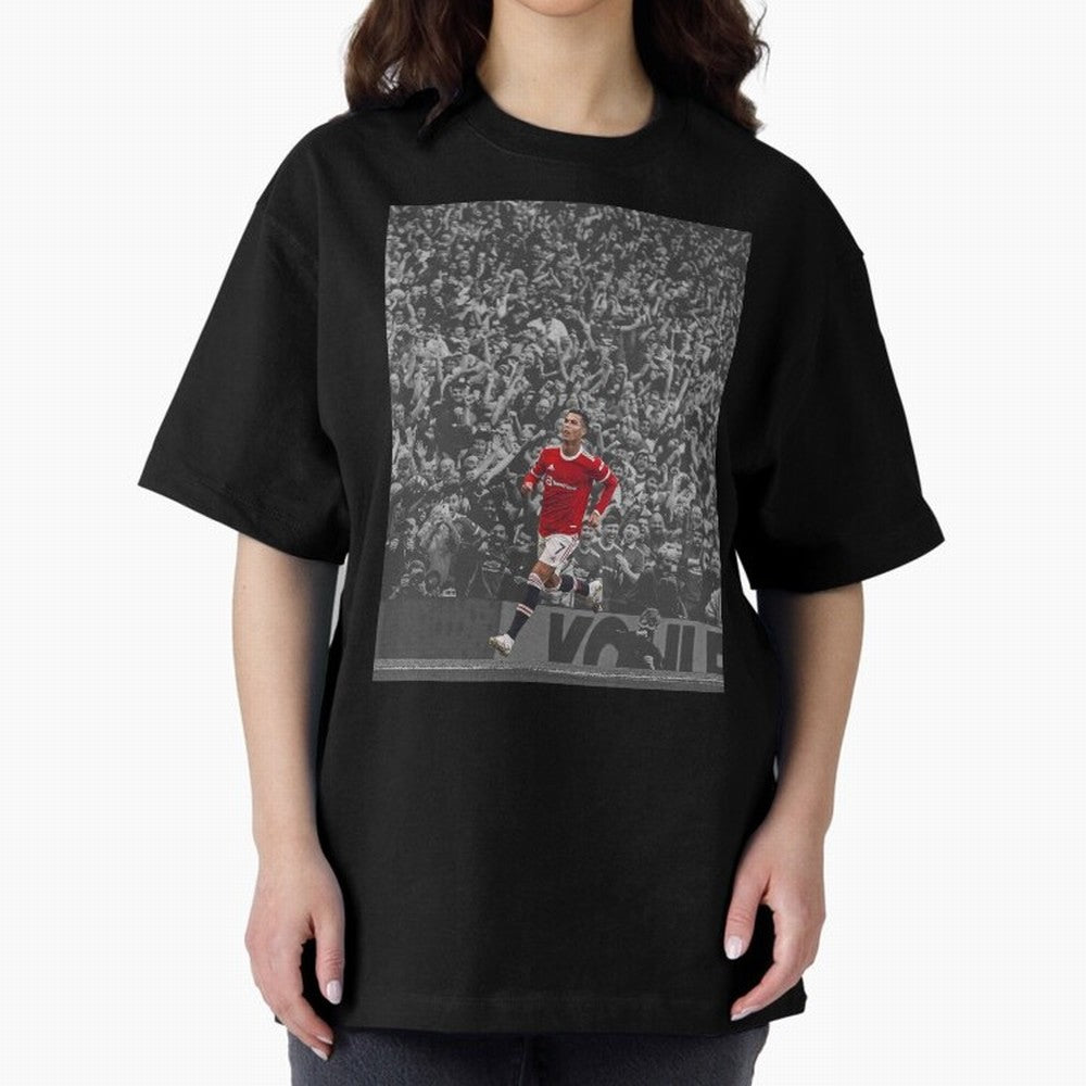 Ronaldo Cr7 Highlights Moment Manchester,Ronaldo Gifts,Ronaldo Cover,Ronaldo Prints Oversized T-Shirt Show Support during Global Football Passion for FIFA World Cup 2026, Featuring Messi, CR7 and Mbappe, Argentina and Brazil, Game Day Rituals,