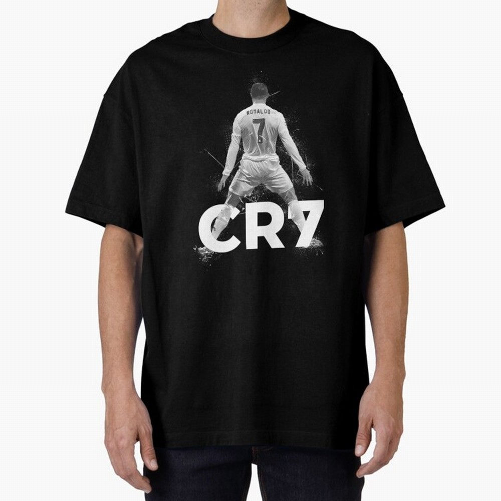 Cristiano Ronaldo CR7 Oversized T-Shirt Elevate Match Day Hype around FIFA World Cup 2026 Group Stage, Mbappe, England, Stadium Memories, Football Loyalty, International Chants and Championship Tradition; Ideal for Football Dads, Football Moms,