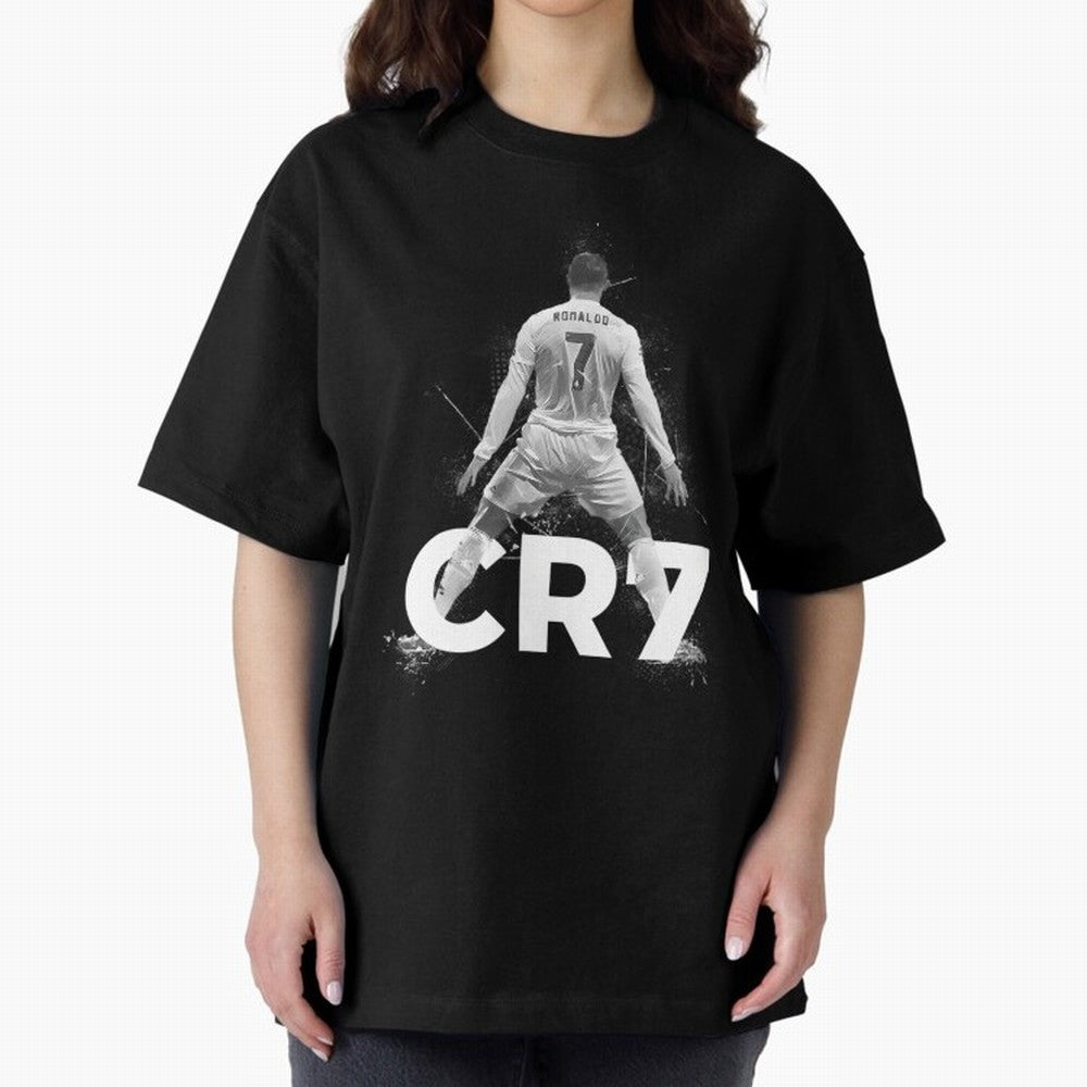 Cristiano Ronaldo CR7 Oversized T-Shirt Elevate Match Day Hype around FIFA World Cup 2026 Group Stage, Mbappe, England, Stadium Memories, Football Loyalty, International Chants and Championship Tradition; Ideal for Football Dads, Football Moms,