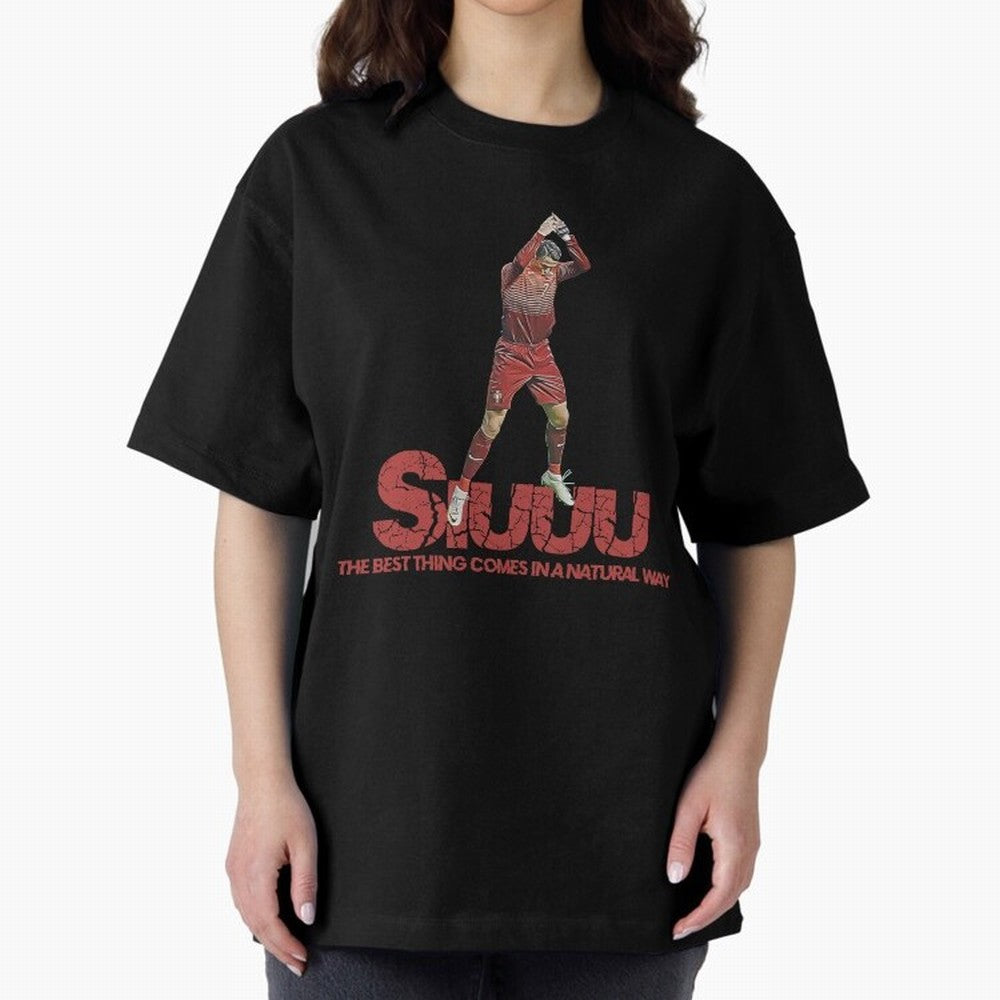 Cr7 Ronaldo Siuuu Oversized T-Shirt Celebrate Classic Football Spirit in FIFA World Cup 2026 Group Stage Highlighting Neymar, Argentina and Brazil Energy, Football Passion, Legendary Performances, Festival Vibes and Supporter Community; Perfect for