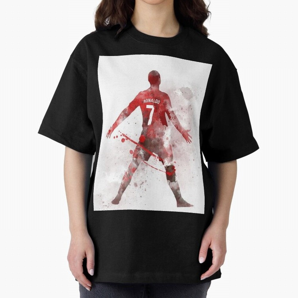 Cristiano Ronaldo Oversized T-Shirt Honor the Football Icons of the FIFA World Cup 2026 USA Canada Mexico Journey through Messi Highlights, Brazil Pride, Stadium Chants, National Pride, Trophy Dreams and Unforgettable Football Memories; Ideal for