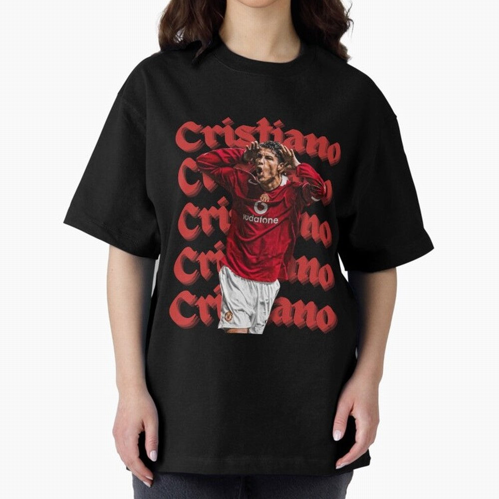 CR7 Oversized T-Shirt Turn Up for the FIFA World Cup 2026 Journey through CR7 and Messi Highlights, Portugal Pride, Classic Soccer Heritage, Championship Pressure, Fan Loyalty and International Pride; Great for Supporters Who Love Legendary