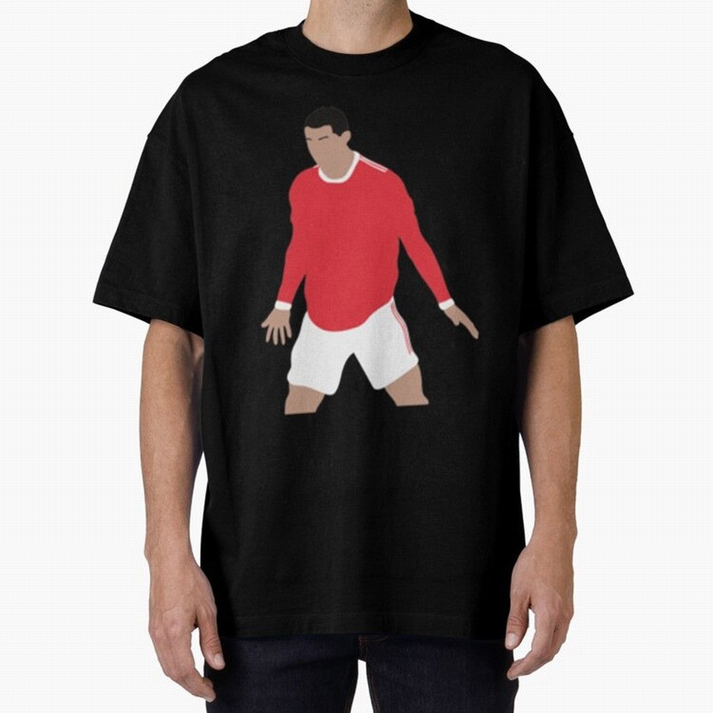 Cristiano Ronaldo Oversized T-Shirt Honor the Football Icons of FIFA World Cup 2026 for Fans of Mbappe and Neymar and Brazil, Portugal and Argentina, Bringing Retro Football Energy, Iconic Rivalries, Trophy Chase Drama and Stadium Atmosphere; Ideal