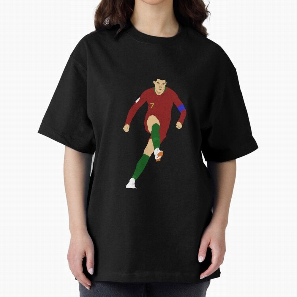 Cristian Ronaldo Design - Portugal - Real Madrid - Illustration - Cartoon - T-Shirt - Shirt - Sticker - Phone Case - CR7 Oversized T-Shirt Make Game Day About Match Day Hype around FIFA World Cup 2026 Group Stage, CR7 and Messi, Brazil, Portugal