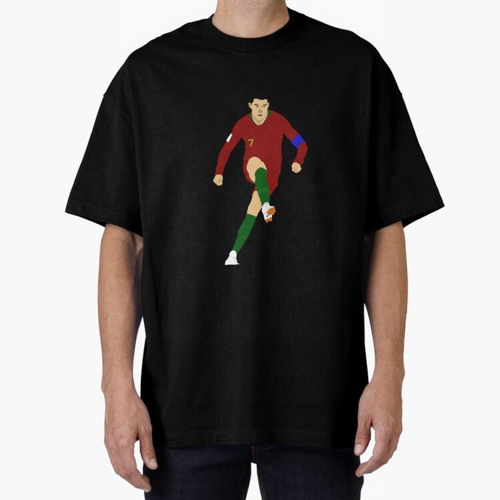 Cristian Ronaldo Design - Portugal - Real Madrid - Illustration - Cartoon - T-Shirt - Shirt - Sticker - Phone Case - CR7 Oversized T-Shirt Make Game Day About Match Day Hype around FIFA World Cup 2026 Group Stage, CR7 and Messi, Brazil, Portugal