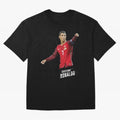 Ronaldo Cristiano Ronaldo Lowpoly Art Oversized T-Shirt Show Match Day Excitement for Match Day Hype around FIFA World Cup 2026, Messi, CR7 and Mbappe, Brazil, Portugal and Argentina, Championship Spirit, Famous Goals, Roaring Crowds and