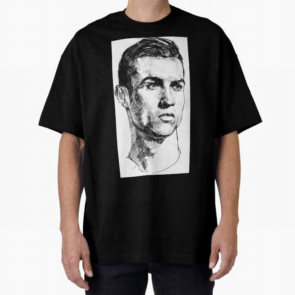 Cristiano Ronaldo CR7 Oversized T-Shirt Create FIFA World Cup 2026 Group Stage for Fans of Mbappe and Portugal, Spain and Germany, Bringing Retro Football Energy, Iconic Rivalries, Trophy Chase Drama and Stadium Atmosphere; Ideal for Passionate
