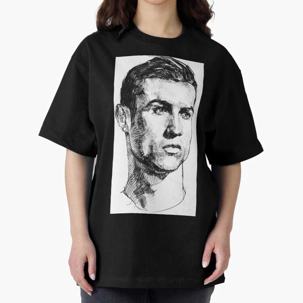 Cristiano Ronaldo CR7 Oversized T-Shirt Create FIFA World Cup 2026 Group Stage for Fans of Mbappe and Portugal, Spain and Germany, Bringing Retro Football Energy, Iconic Rivalries, Trophy Chase Drama and Stadium Atmosphere; Ideal for Passionate