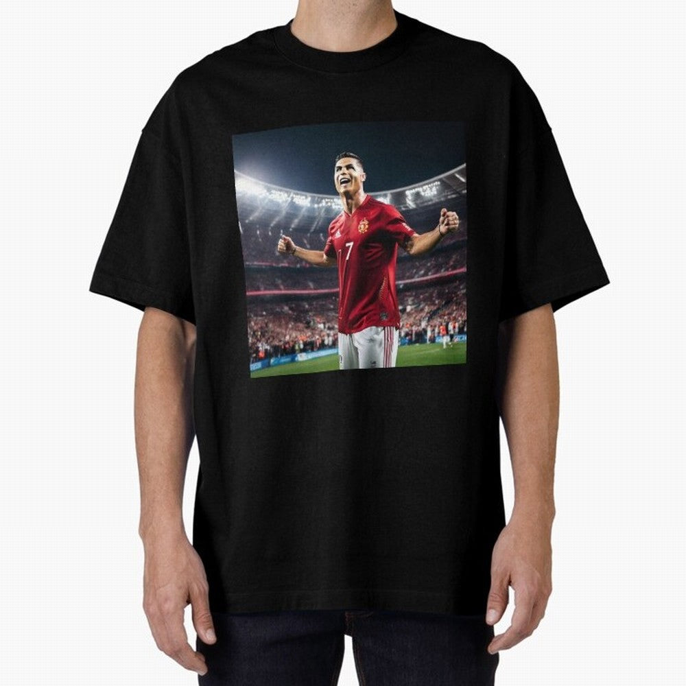 cristiano ronaldo celebrates goal Oversized T-Shirt Celebrate the Next Chapter of FIFA World Cup 2026 Group Stage Spirit, with Germany, Messi, Neymar and Mbappe, Champion Mindset, Group Stage Buzz, Knockout Tension and Passionate Fan Culture; Made