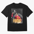 Focus With CR7 Oversized T-Shirt Fuel FIFA World Cup 2026 USA Canada Mexico for Fans of Messi and Spain and Netherlands, Bringing Sports Nostalgia, International Competition, Famous Players and Unforgettable Victories; Perfect for People Who Love