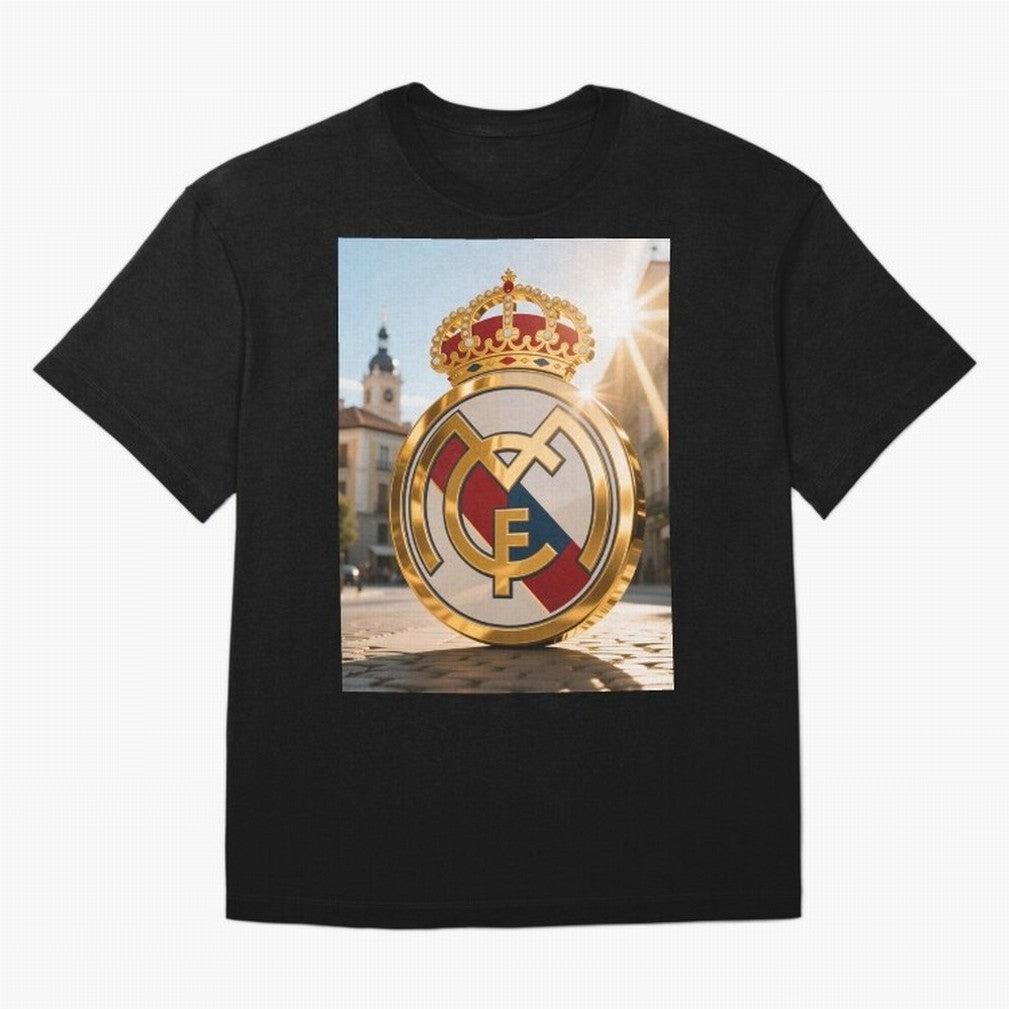 Plaza Sol Real Madrid Oversized T-Shirt Represent FIFA World Cup 2026 USA Canada Mexico Driven by Mbappe and Neymar, Spain Energy, Game Day Rituals, Football Legends, Country Pride and the Road to the Final; Ideal for Fans Who Follow Messi,