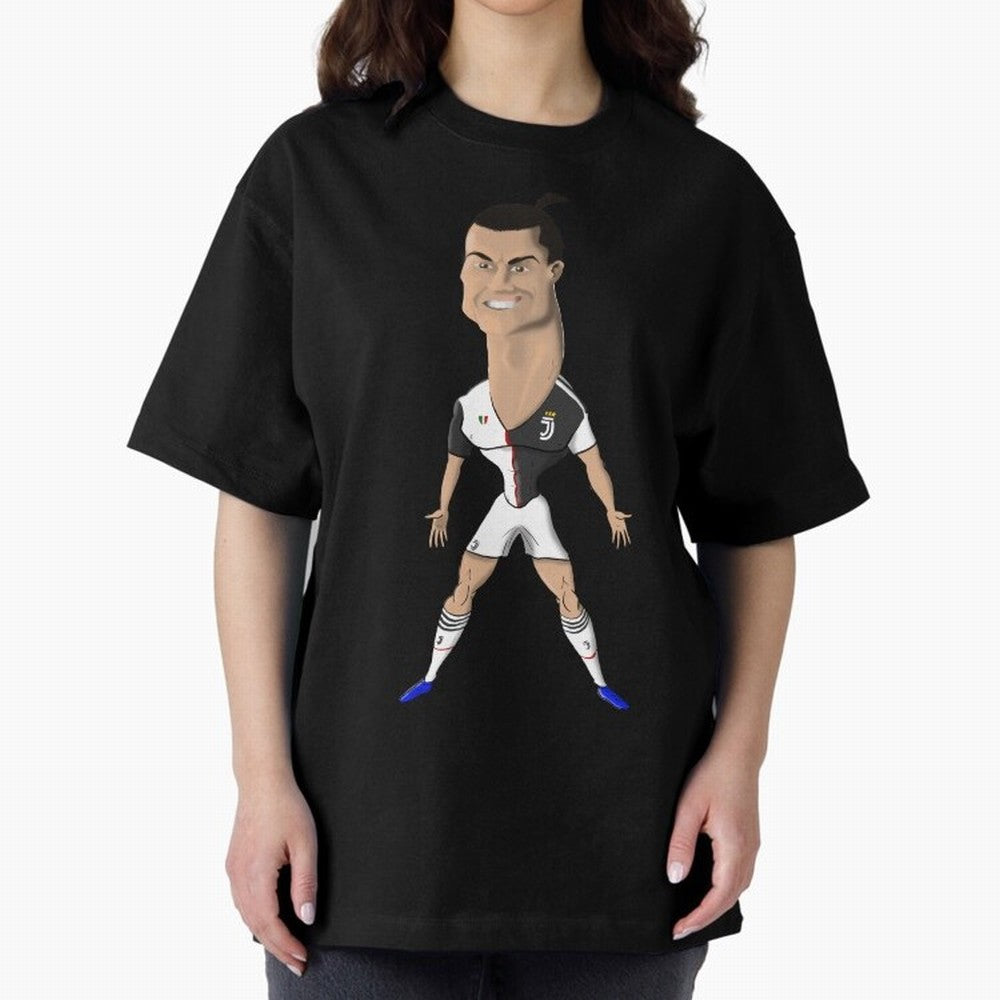 CR7 Oversized T-Shirt Turn Up for Global Football Passion for FIFA World Cup 2026, Connected to Messi, CR7 and Mbappe, Spain, Stadium Memories, Football Loyalty, International Chants and Championship Tradition; Ideal for Football Dads, Football