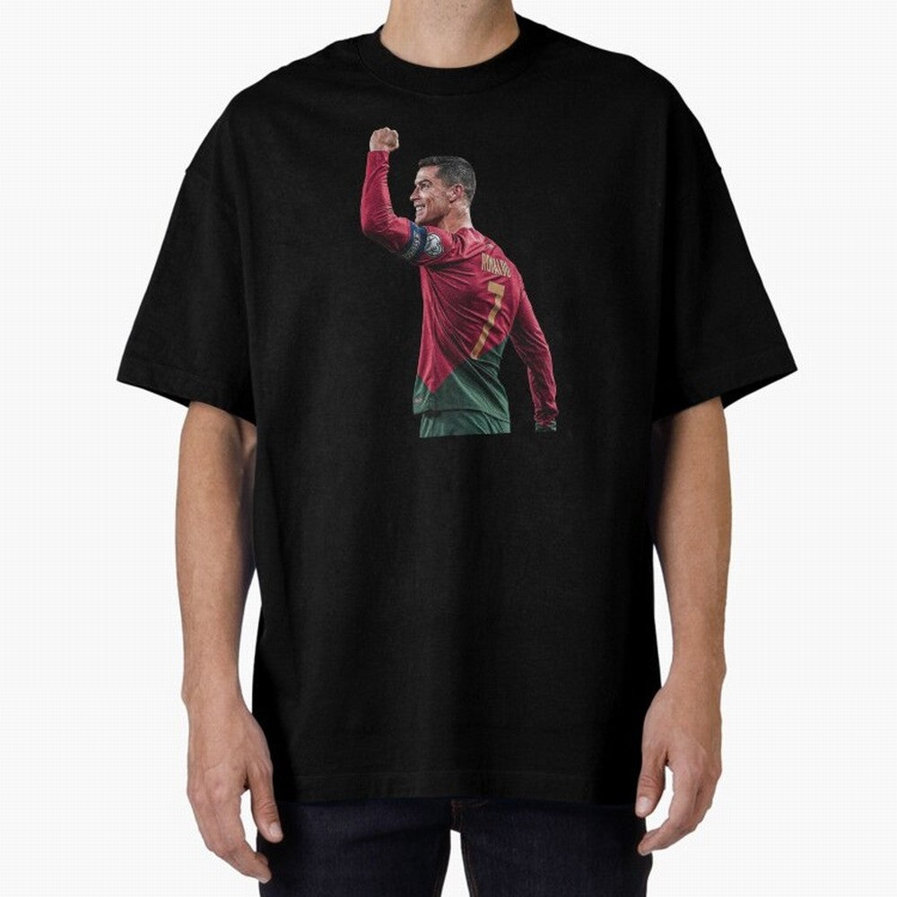 Cristiano Ronaldo Oversized T-Shirt Show Championship Spirit for Match Day Hype around FIFA World Cup 2026 USA Canada Mexico, Messi, Neymar and Mbappe, England, Stadium Chants, National Pride, Trophy Dreams and Unforgettable Football Memories;