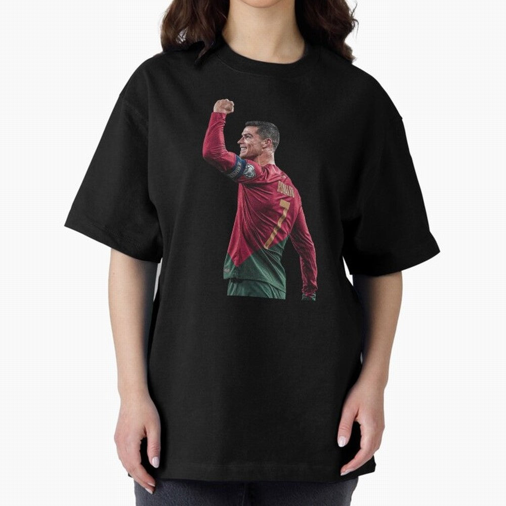 Cristiano Ronaldo Oversized T-Shirt Show Championship Spirit for Match Day Hype around FIFA World Cup 2026 USA Canada Mexico, Messi, Neymar and Mbappe, England, Stadium Chants, National Pride, Trophy Dreams and Unforgettable Football Memories;