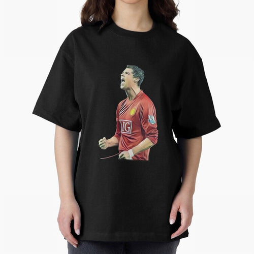 a good celebration from the goat Oversized T-Shirt Remember Iconic Moments from Match Day Hype around FIFA World Cup 2026 USA Canada Mexico, Cristiano Ronaldo, Haaland and CR7, England and Germany, Worldwide Fan Energy, Dramatic Goals, Stadium