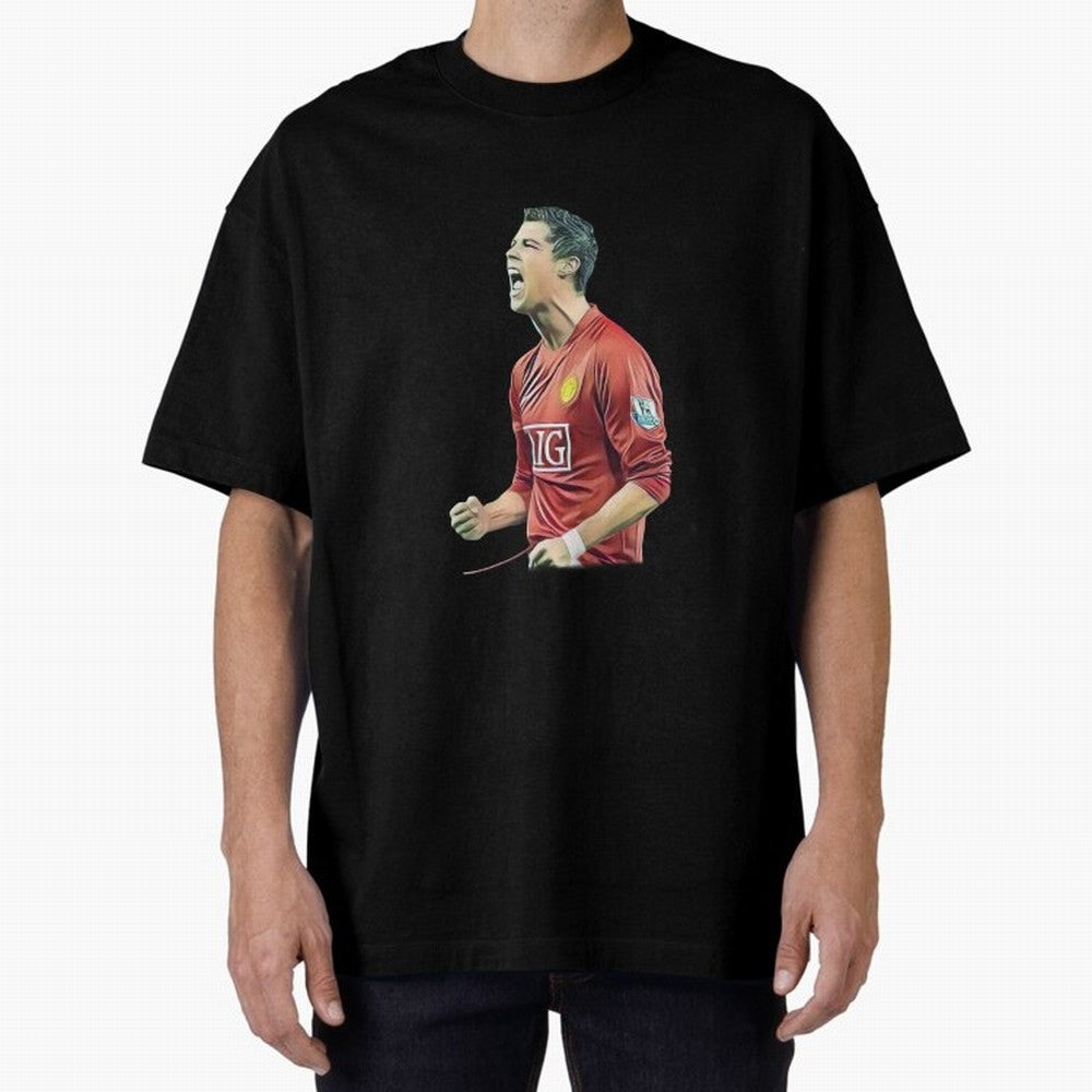 a good celebration from the goat Oversized T-Shirt Remember Iconic Moments from Match Day Hype around FIFA World Cup 2026 USA Canada Mexico, Cristiano Ronaldo, Haaland and CR7, England and Germany, Worldwide Fan Energy, Dramatic Goals, Stadium