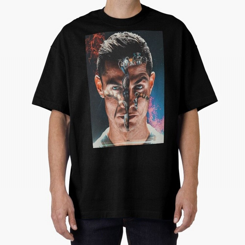 CR7 Career Titles+Ballon (x5) Oversized T-Shirt Create FIFA World Cup 2026 USA Canada Mexico for Fans of Cristiano Ronaldo, Haaland and CR7 and Argentina, Bringing Match Day Excitement, Supporter Culture, Golden Goals and Global Football Passion;