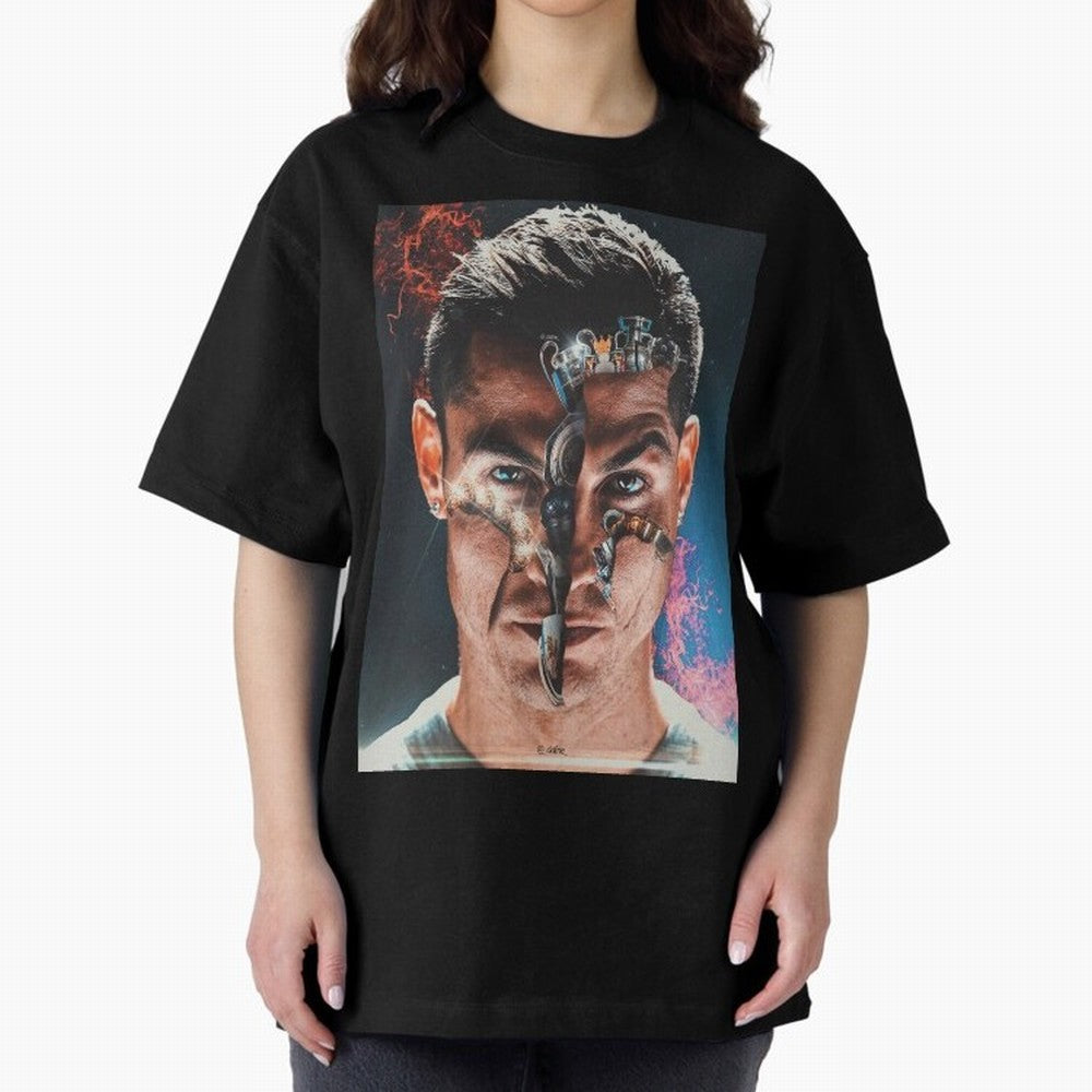 CR7 Career Titles+Ballon (x5) Oversized T-Shirt Create FIFA World Cup 2026 USA Canada Mexico for Fans of Cristiano Ronaldo, Haaland and CR7 and Argentina, Bringing Match Day Excitement, Supporter Culture, Golden Goals and Global Football Passion;