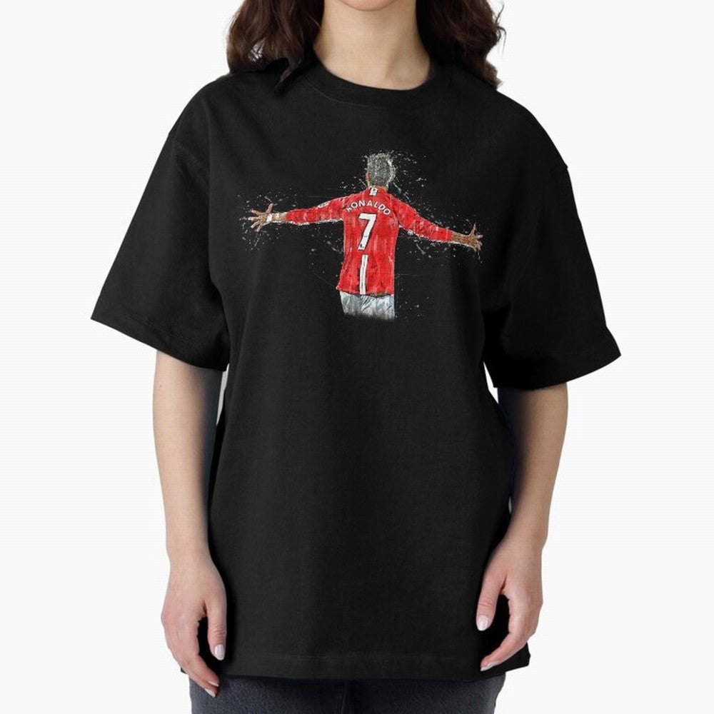 Cristiano Ronaldo 8 Oversized T-Shirt Bring Trophy Dreams to Global Football Passion for FIFA World Cup 2026, with CR7 and Messi, England, Retro Football Energy, Iconic Rivalries, Trophy Chase Drama and Stadium Atmosphere; Made for Collectors Who