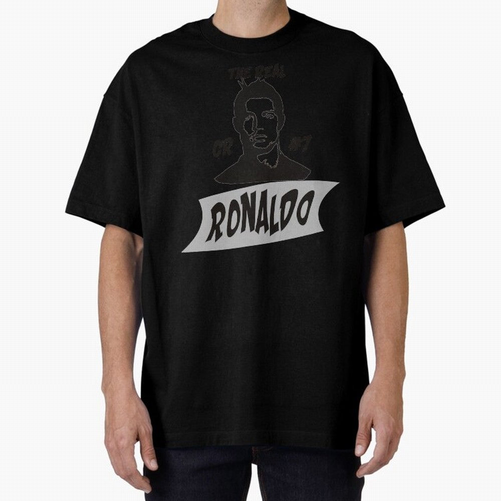 The Real Ronaldo Oversized T-Shirt Celebrate Unforgettable Nights in Match Day Hype around FIFA World Cup 2026 Group Stage, Mbappe, England and Germany, Vintage Soccer Flavor, Modern Football Stars, National Flags and Final Night Emotion; Perfect