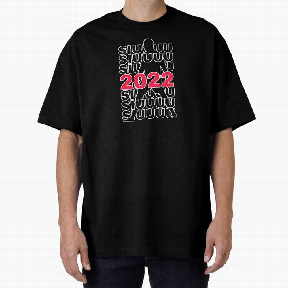 Siuuu 2022 Cristiano ronaldo goal Oversized T-Shirt Relive Global Football Passion for FIFA World Cup 2026, Inspired by Neymar, Haaland and Cristiano Ronaldo, Spain and Netherlands, Match Day Excitement, Supporter Culture, Golden Goals and Global
