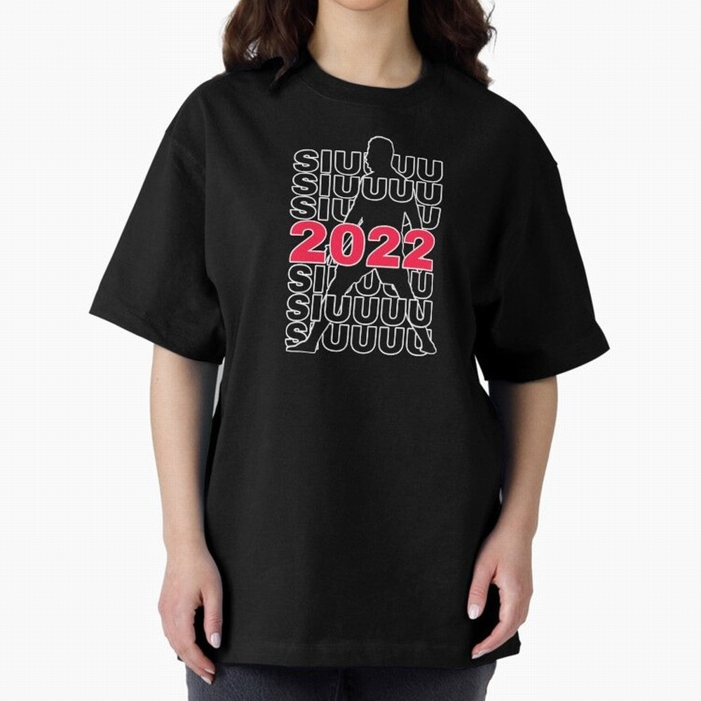 Siuuu 2022 Cristiano ronaldo goal Oversized T-Shirt Relive Global Football Passion for FIFA World Cup 2026, Inspired by Neymar, Haaland and Cristiano Ronaldo, Spain and Netherlands, Match Day Excitement, Supporter Culture, Golden Goals and Global