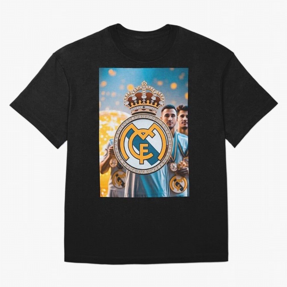 El Medall¨®n Del Real Madrid Oversized T-Shirt Show Your Stadium Side during Global Football Passion for FIFA World Cup 2026 Group Stage, Centered on Neymar, Haaland and Cristiano Ronaldo, Netherlands, Supporter Pride, Iconic Celebrations,