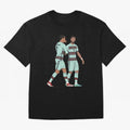 Cristiano Ronaldo & Bruno Fernandes Portugal Oversized T-Shirt Mark FIFA World Cup 2026 Group Stage Spirit, Connected to Argentina and Brazil, Haaland, Fan Favorite Moments, National Team Passion, Big Match Drama and Soccer History; Ideal for Fans