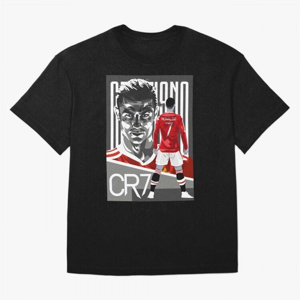 Cristiano Ronaldo In Red Oversized T-Shirt Show Championship Spirit for Global Football Passion for FIFA World Cup 2026, Highlighting CR7, Germany, Football History, Final Match Energy, Crowd Noise and Once in a Lifetime Moments; Created for Match