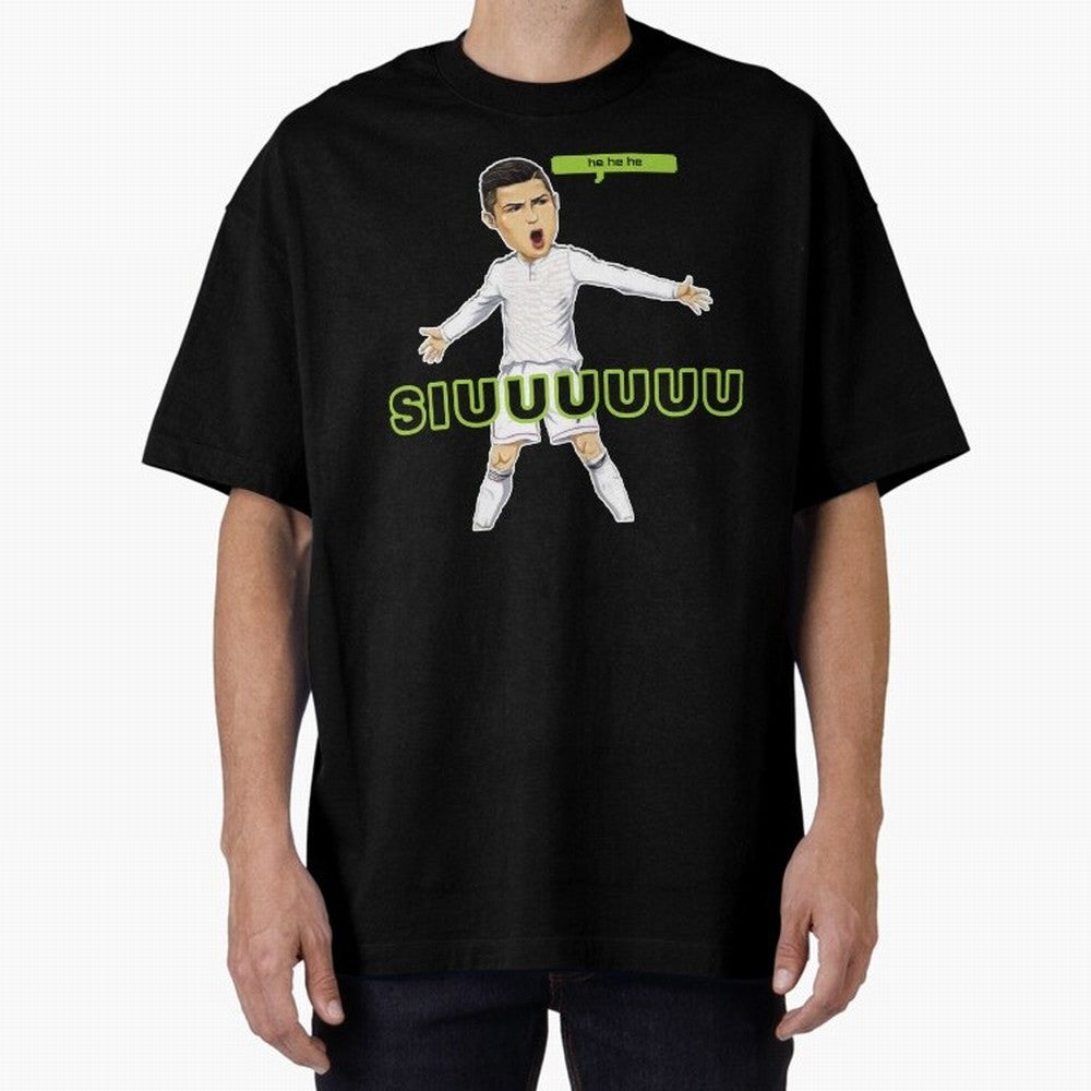 Hehehe SUIII Cristiano ronaldo Oversized T-Shirt Create Match Day Hype around FIFA World Cup 2026 Group Stage, CR7, Portugal, Goal Celebration Energy, Supporter Heritage, Football Icons and Worldwide Tournament Joy; Ideal for Passionate Fans Who