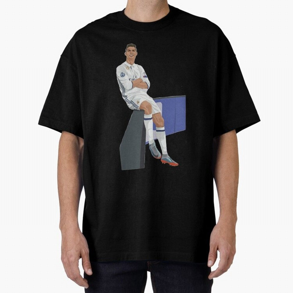 Cristiano Ronaldo Oversized T-Shirt Celebrate National Team Dreams in Global Football Passion for FIFA World Cup 2026, Connected to Messi, Neymar and Mbappe, Portugal, Spain and Germany, Football Passion, Legendary Performances, Festival Vibes and