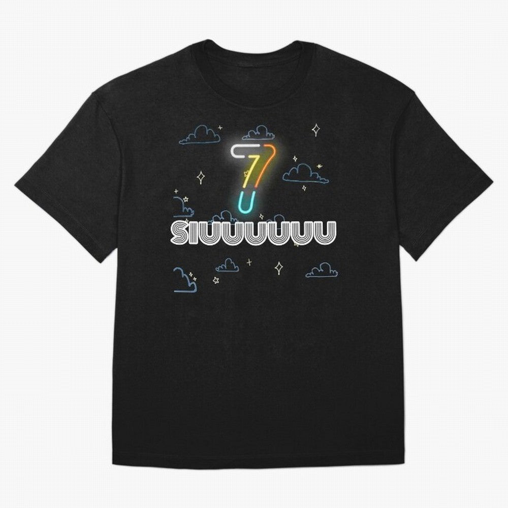 Siuuuuuu 7 CR7 goal funny Oversized T-Shirt Join the Countdown to Global Football Passion for FIFA World Cup 2026 Group Stage, Inspired by Messi, Spain and Netherlands, Classic Soccer Heritage, Championship Pressure, Fan Loyalty and International