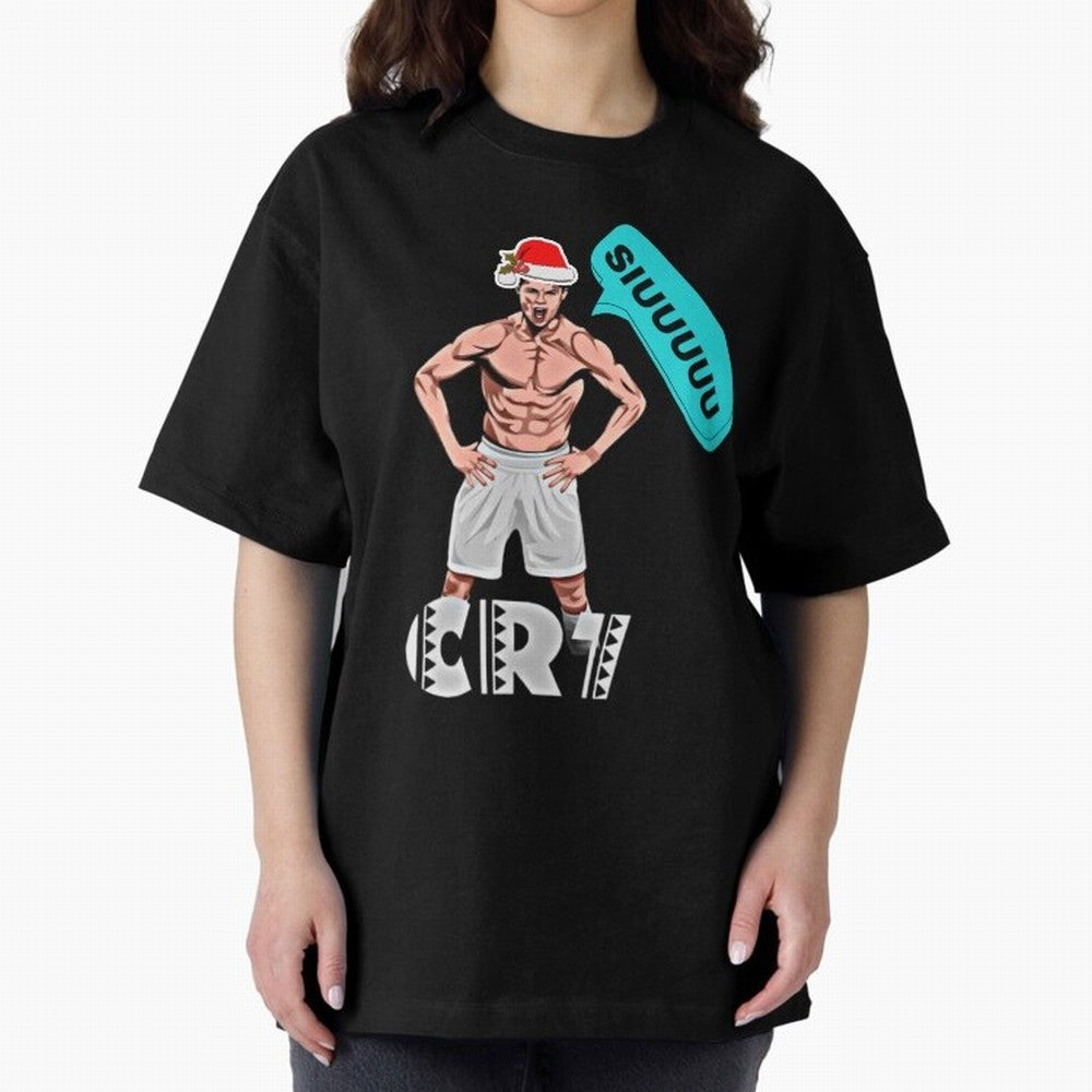 Siuuu Cristiano ronaldo Oversized T-Shirt Support Global Football Passion for FIFA World Cup 2026, Inspired by Mbappe, Argentina, Supporter Pride, Iconic Celebrations, Legendary Names and Global Match Day Energy; Ideal for Football Dads, Football