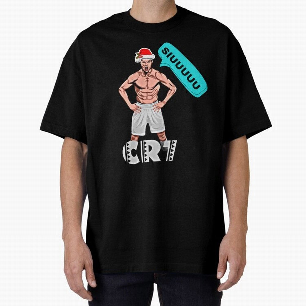 Siuuu Cristiano ronaldo Oversized T-Shirt Support Global Football Passion for FIFA World Cup 2026, Inspired by Mbappe, Argentina, Supporter Pride, Iconic Celebrations, Legendary Names and Global Match Day Energy; Ideal for Football Dads, Football