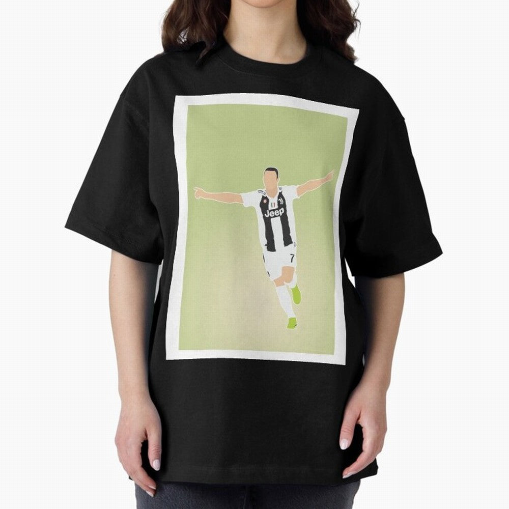 CRISTIANO RONALDO Oversized T-Shirt Treasure Global Football Passion for FIFA World Cup 2026, Driven by Messi, CR7 and Mbappe, Spain and Netherlands, Worldwide Fan Energy, Dramatic Goals, Stadium Lights and Championship Celebrations; Great for