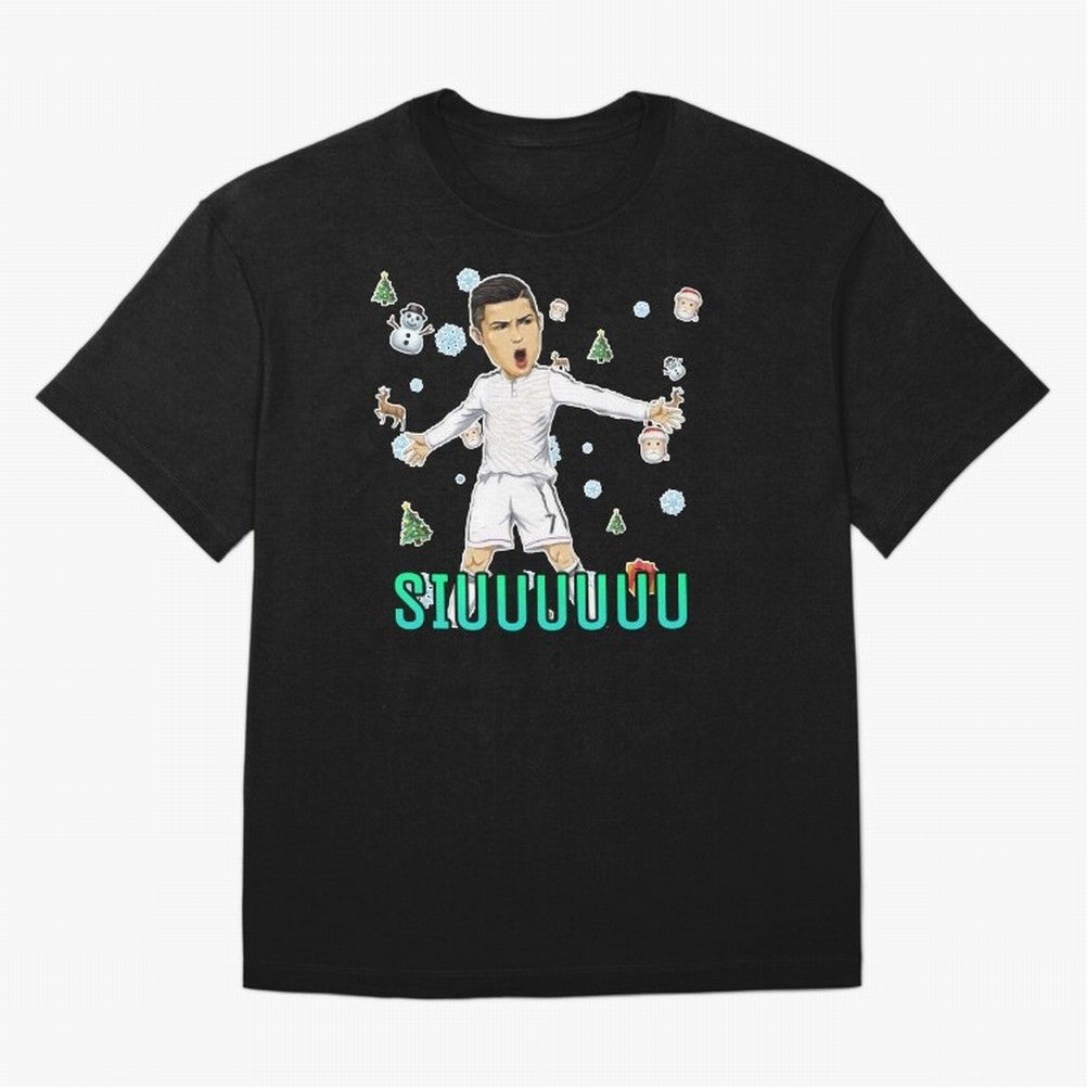 Siuuu christmas CR7 Oversized T-Shirt Celebrate Golden Goal Energy in Global Football Passion for FIFA World Cup 2026 Group Stage, Made for Messi, England, Stadium Chants, National Pride, Trophy Dreams and Unforgettable Football Memories; Made for