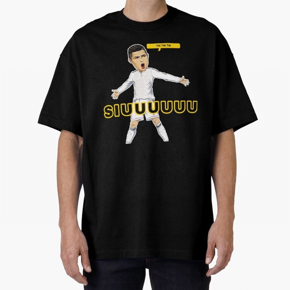 hehehe suiii cristiano ronaldo goal Oversized T-Shirt Turn Up for FIFA World Cup 2026 Spirit, Celebrating Brazil, Portugal and Argentina, Neymar, Goal Celebration Energy, Supporter Heritage, Football Icons and Worldwide Tournament Joy; Made for