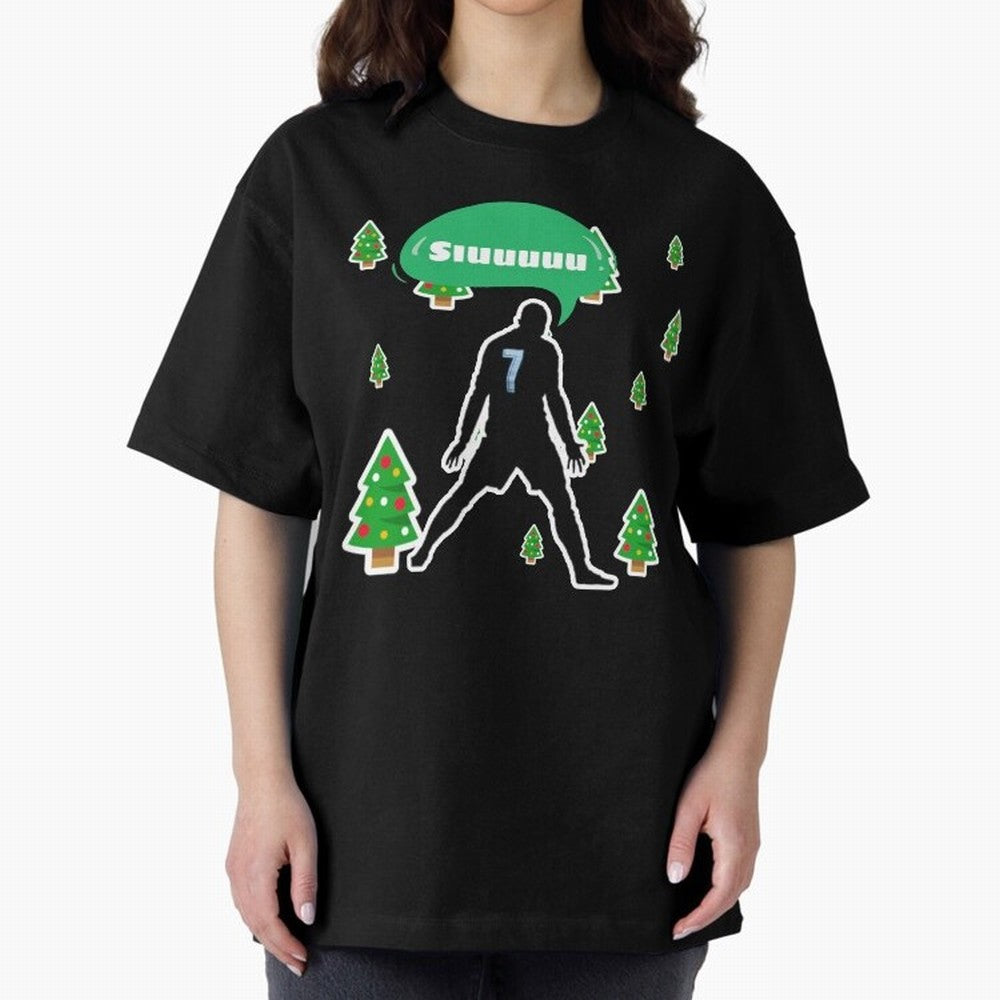 Christmas siuuu Cristiano ronaldo Oversized T-Shirt Fuel FIFA World Cup 2026 Group Stage Spirit, Filled with England, France and Netherlands, CR7, Stadium Chants, National Pride, Trophy Dreams and Unforgettable Football Memories; Ideal for Football