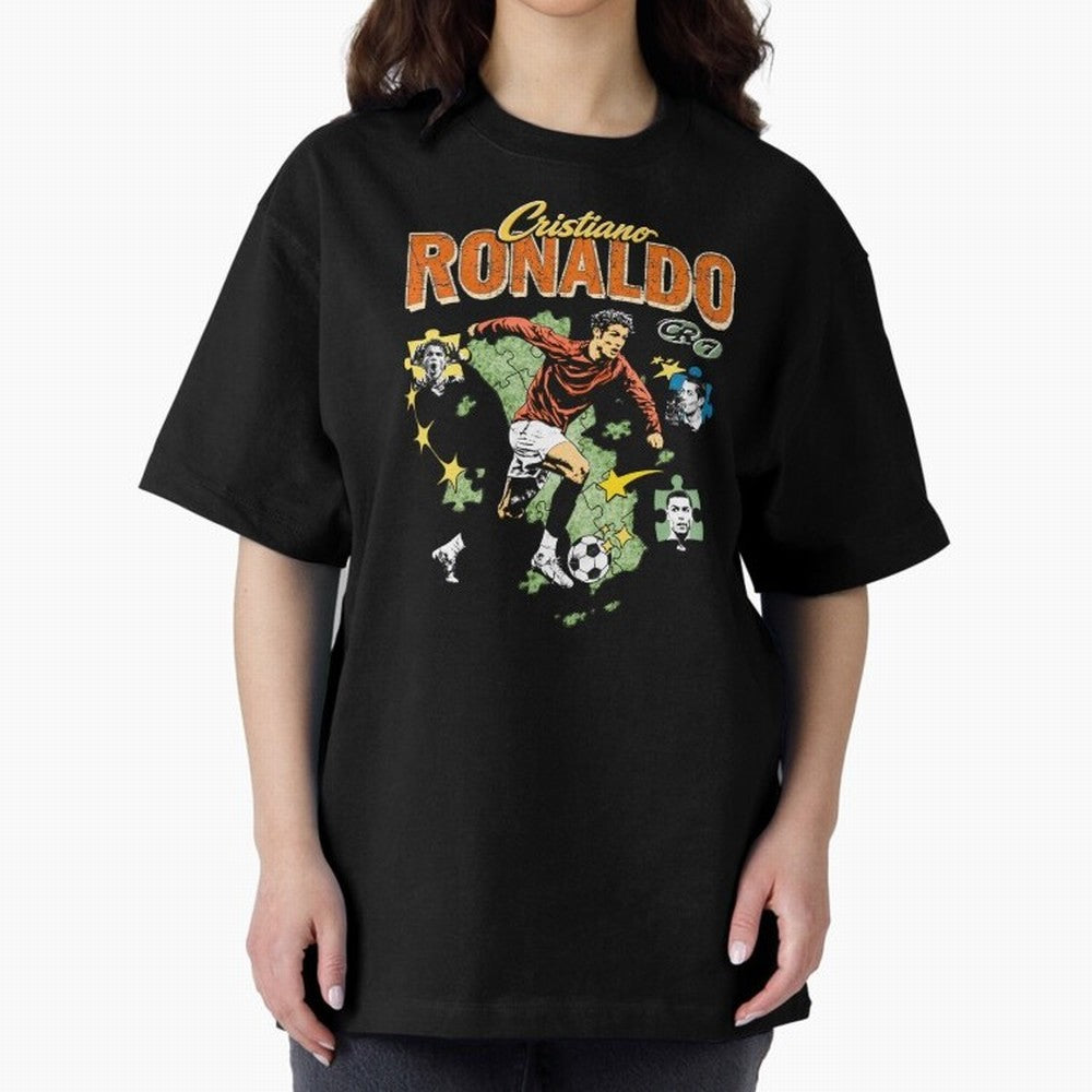CR7 Cristiano Ronaldo Vintage Oversized T-Shirt Feel the Heartbeat of FIFA World Cup 2026 USA Canada Mexico for Fans of Mbappe and Neymar and Spain and Netherlands, Bringing Game Day Rituals, Football Legends, Country Pride and the Road to the