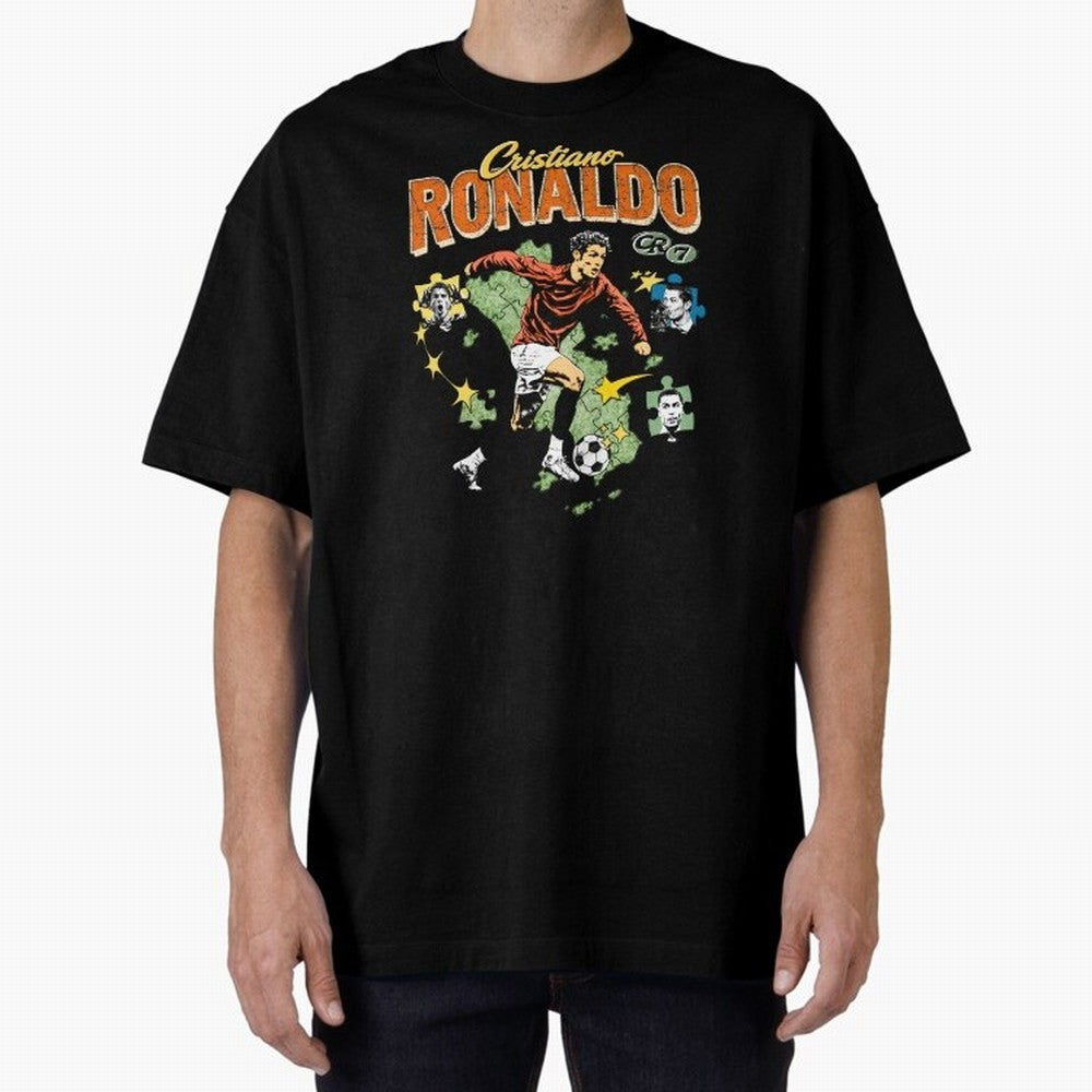 CR7 Cristiano Ronaldo Vintage Oversized T-Shirt Feel the Heartbeat of FIFA World Cup 2026 USA Canada Mexico for Fans of Mbappe and Neymar and Spain and Netherlands, Bringing Game Day Rituals, Football Legends, Country Pride and the Road to the