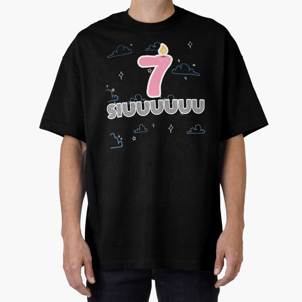 Siuuu 7 Cristiano ronaldo Oversized T-Shirt Celebrate Unforgettable Nights in Global Football Passion for FIFA World Cup 2026 USA Canada Mexico, Connected to Neymar, Haaland and Cristiano Ronaldo, Germany, Championship Spirit, Famous Goals, Roaring
