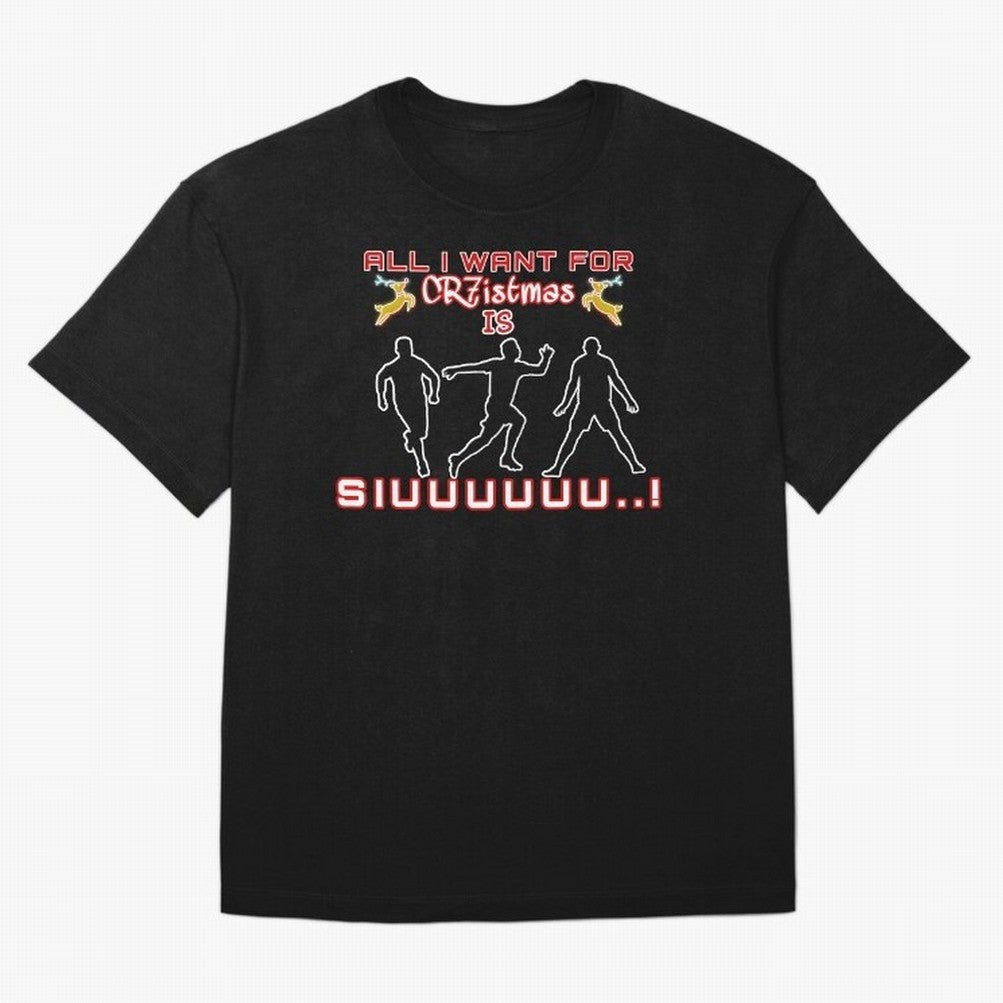 All i want for christmas is siuuu Oversized T-Shirt Capture Stadium Memories from FIFA World Cup 2026 Group Stage Celebrating Messi, Neymar and Mbappe, England, France and Netherlands Energy, Champion Mindset, Group Stage Buzz, Knockout Tension and