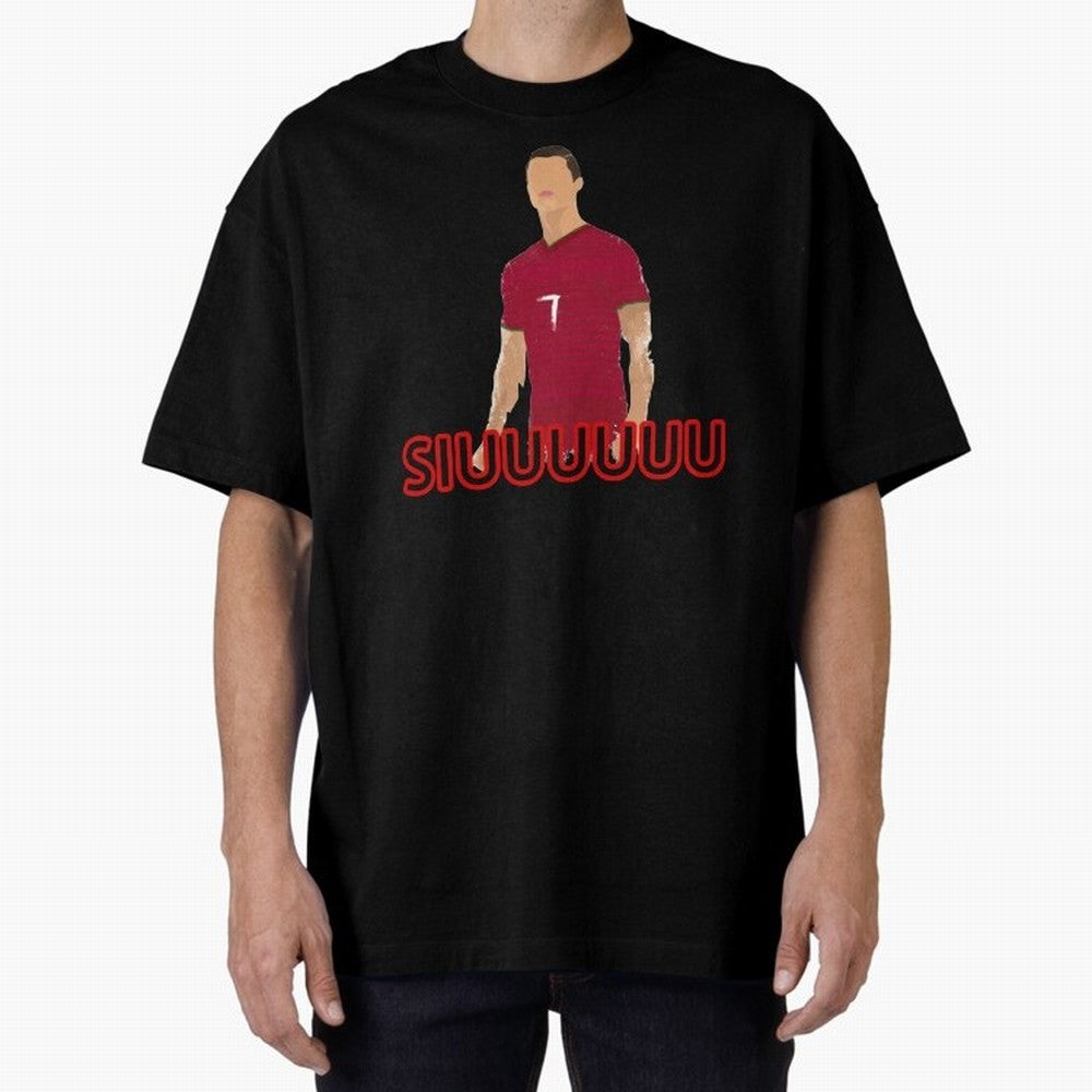 Siuuu Cristiano ronaldo goal Oversized T-Shirt Make Every Match About the FIFA World Cup 2026 Group Stage Journey through Messi, CR7 and Mbappe Highlights, France and Portugal Pride, Vintage Soccer Flavor, Modern Football Stars, National Flags and