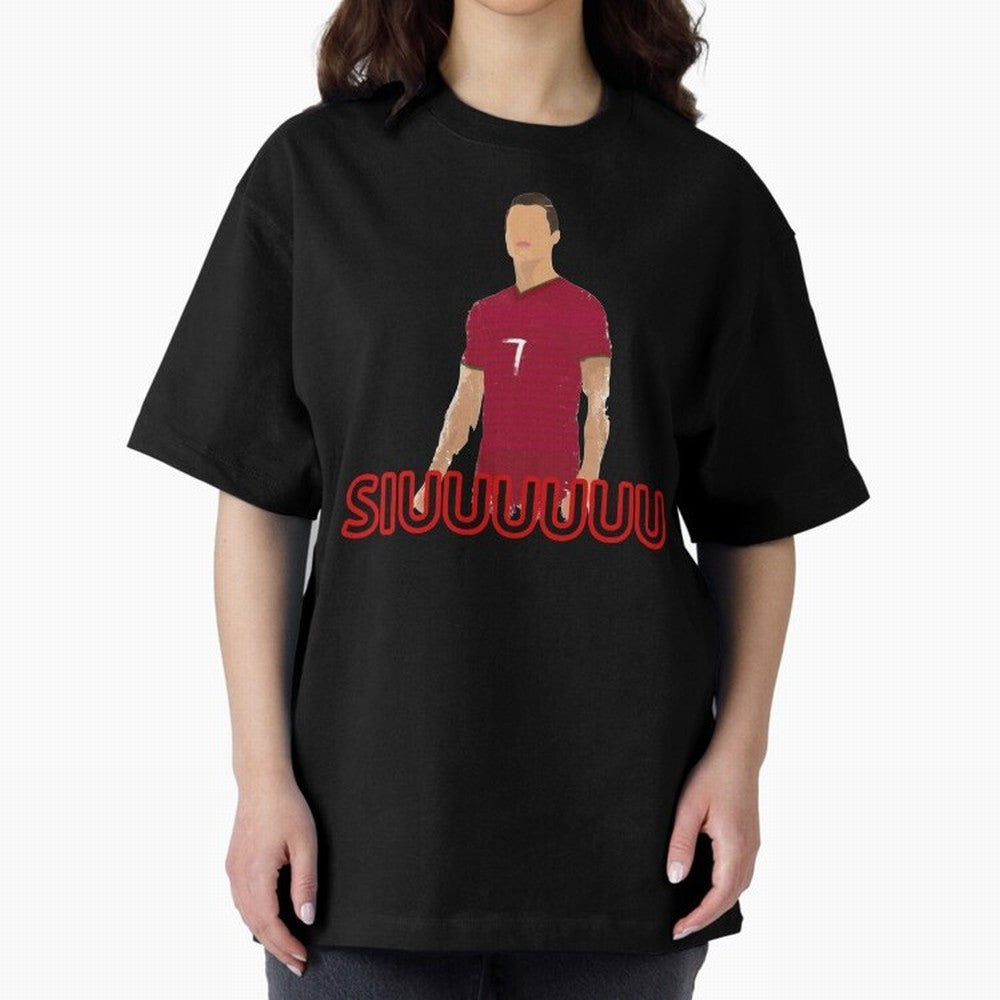 Siuuu Cristiano ronaldo goal Oversized T-Shirt Make Every Match About the FIFA World Cup 2026 Group Stage Journey through Messi, CR7 and Mbappe Highlights, France and Portugal Pride, Vintage Soccer Flavor, Modern Football Stars, National Flags and
